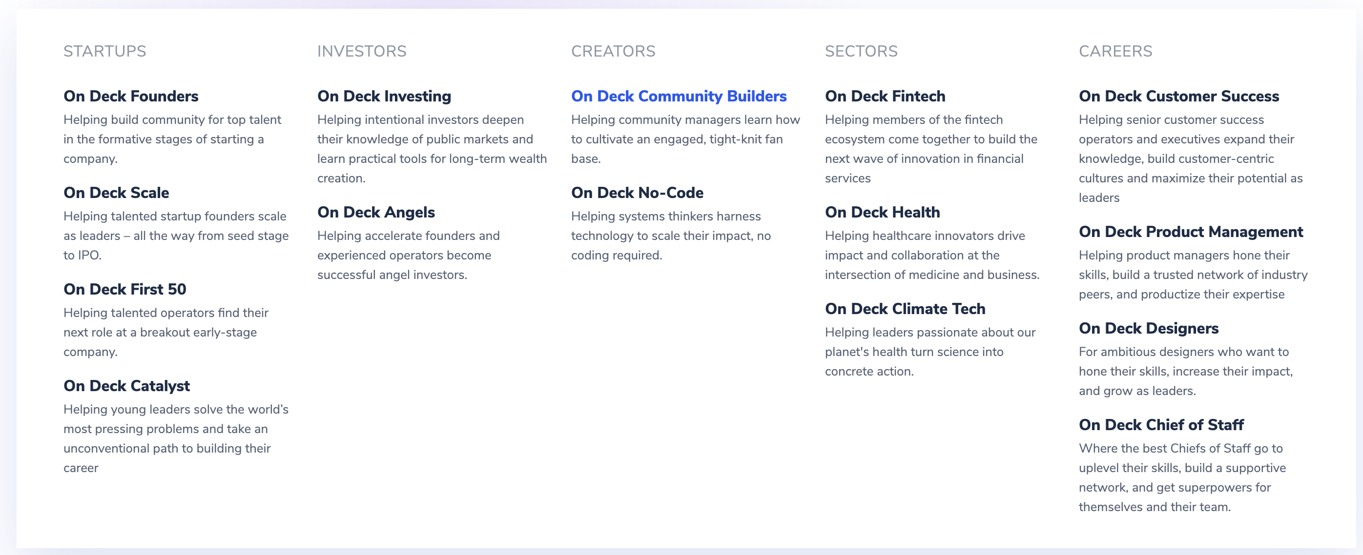 3 Pillars of On Deck's Community Building Playbook - that you can use in your own community